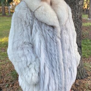 Gorgeous Saga Furs Blue Fox Fur Coat